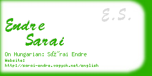 endre sarai business card